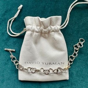 David Yurman Interlocking Heart Link Bracelet, Sterling Silver and 18K Gold